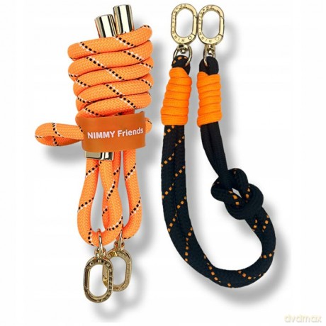 Zestaw Nimmy Cool&Cute 2.0 crossbody + handstrap - pomarańczowo-czarny