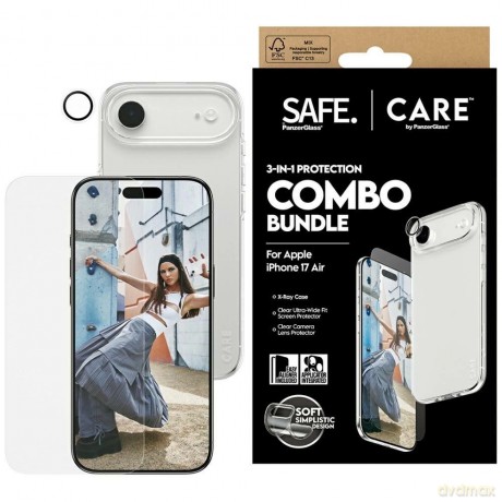 Zestaw ochronny CARE by PanzerGlass Fashionable Combo 3w1 Etui+Szkło+Lens na iPhone Air