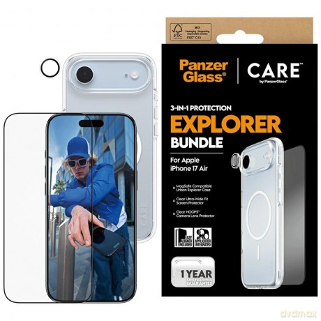 Zestaw ochronny CARE by PanzerGlass Flagship Explorer 3w1 Etui+Szkło+Lens na iPhone Air