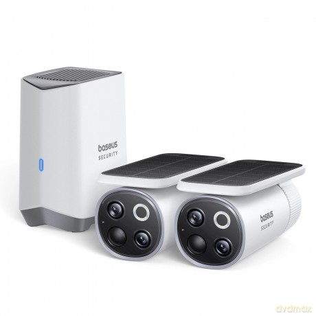 Zewnętrzny zestaw monitoringu Baseus Security S1 Pro Dual 3K (2 kamery) - biały