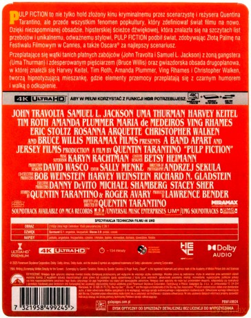 Pulp Fiction (steelbook) [Blu-Ray 4K]