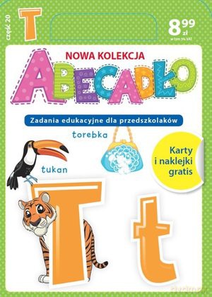 ABECADŁO Zadania edukacyjne dla przedszkolaków - literka T. Część 20 - Dorota Skwark [KSIĄŻKA]