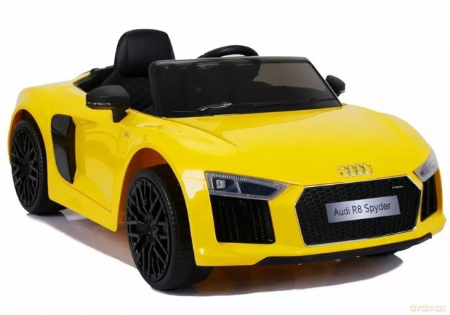 Auto na akumulator Audi R8 JJ2198 żółty 4716 Lean Toys