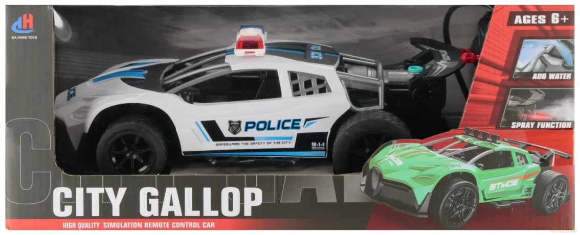 Auto Policja Zdalnie Sterowane z Efektem Pary Mega Creative 571223