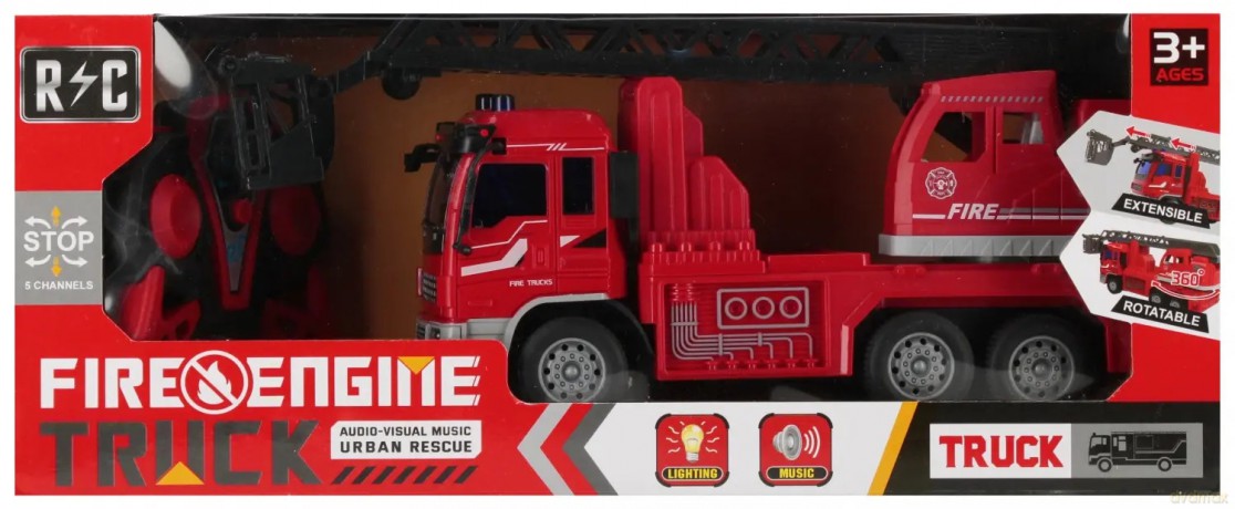 Auto StraŻ PoŻarna Zdalnie Sterowana ŚwiatŁo/dŹwiĘk Mega Creative 570857