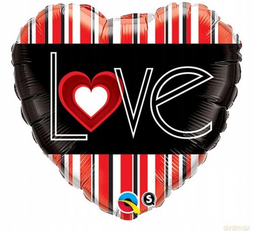 Balon foliowy LOVE serce walentynki miłość 46 cm