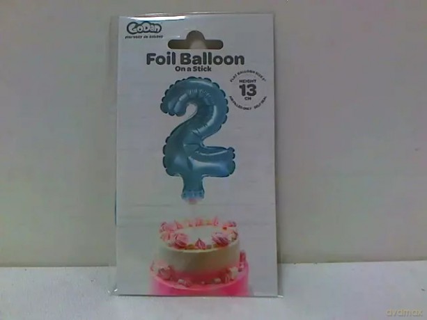 Balon foliowy n/pat Cyfra2 błękit BC-5BL2 13747