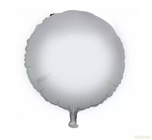 Balon foliowy Okrągły Srebrny 45 cm