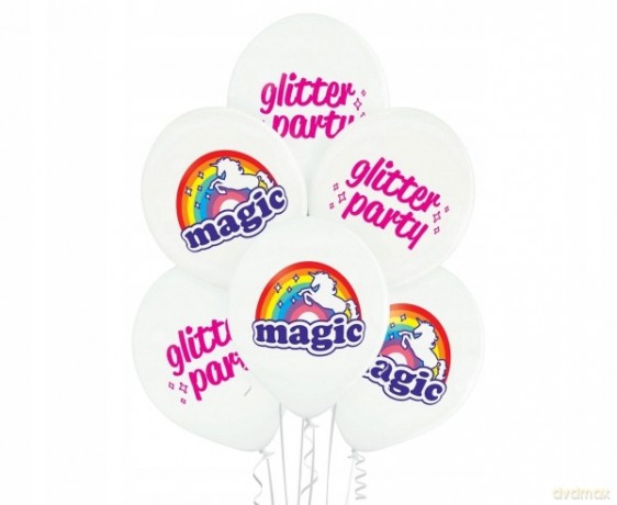 Balony "Magic Unicorn" Birthday 6szt.