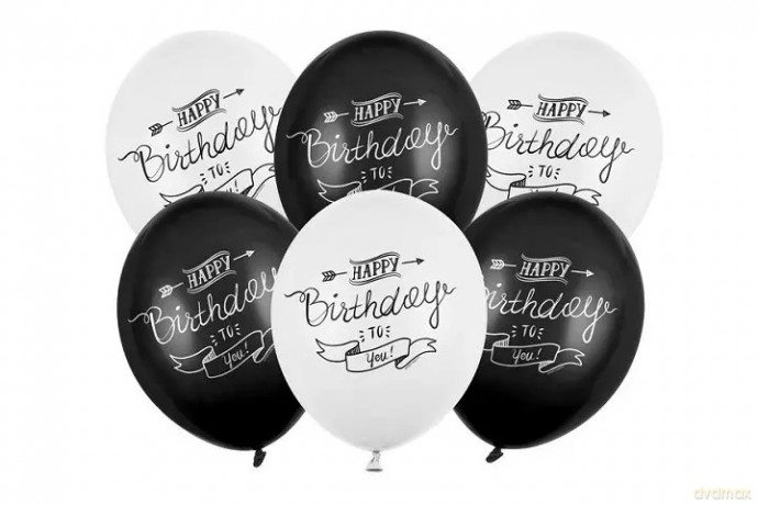 Balony 30cm HappyBirthday Pastelmix A50 98380