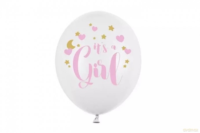Balony 30cm It_s a Girl P. Pure White A50 63852