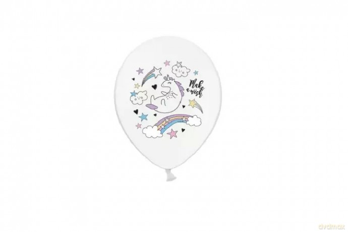 Balony 30cm Jednorożec Pastel PureWhite A50 63548