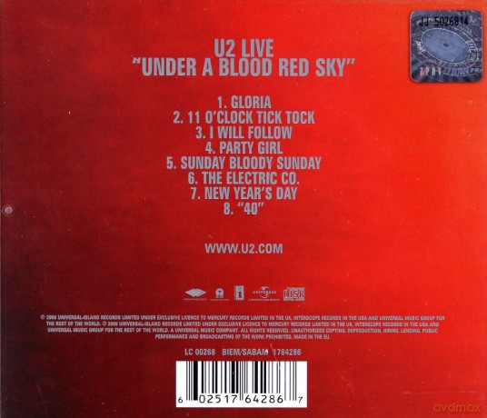 U2: Under A Blood Red Sky Remastered [CD]