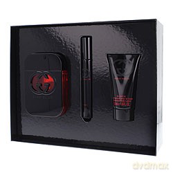 Gucci Guilty Black pour Femme Zestaw - woda toaletowa 75 ml spray + balsam do ciała 50 ml + woda toaletowa 7,4 ml spray [PERFUMY]