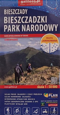 Bieszczadzki Park Narodowy - mapa laminowana 2025