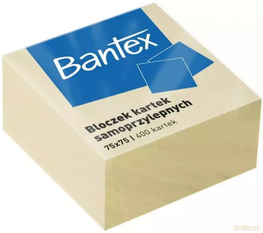 Bloczki Samoprzylepne 75x75mm, 400 kartek, Żółty