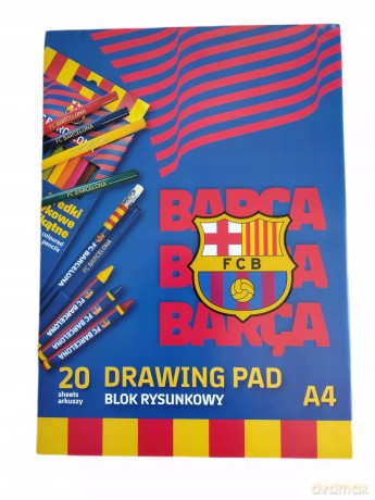 Blok Rysun A4/20k biały Fc Barcelona Astra Fol A 10