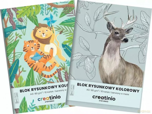 Blok rysunkowy A3/10k Kol 80g Creatinio Fol A 10