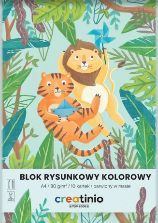 Blok rysunkowy Creatinio A4 10 Kolorowych kartek