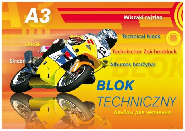 Blok techniczny A3 Kreska