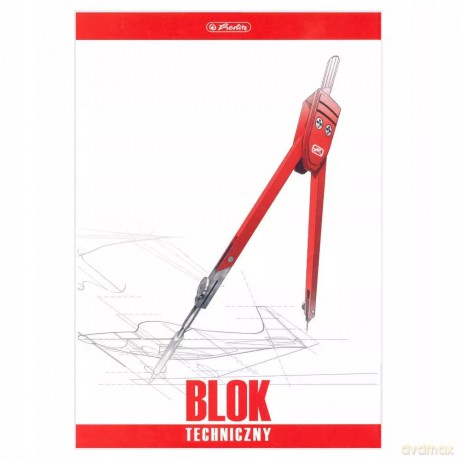 Blok Techniczny Biały A4 10 Kartek Herlitz