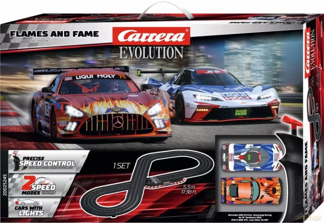 Carrera Evolution Tor Samochodowy Flames And Fame 5,3m + 2 Samochody 25245
