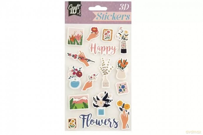 CCG naklejki 3D happy flowers CR6003 12138