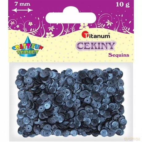 Cekiny Titanum 304611 czarny mat 7 mm 10 g