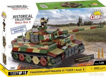 COBI 2587 Historical Collection WWII Niemiecki czołg ciężki Panzerkampfwagen VI Tiger I Ausf. E 1207 klocków Executive Edition [KLOCKI]