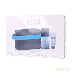 Issey Miyake L Eau d Issey Homme Sport Zestaw - woda toaletowa 100 ml spray + żel pod prysznic 75 ml + kosmetyczka [PERFUMY]