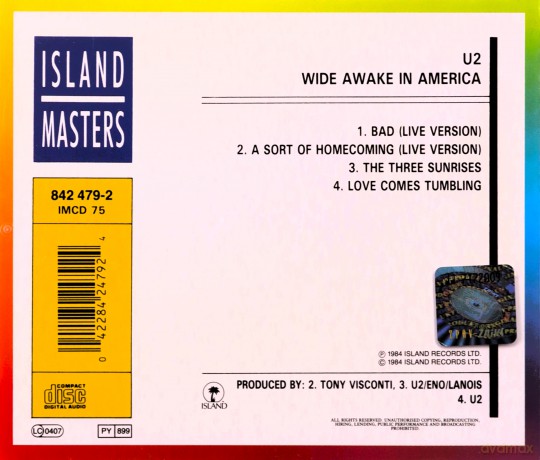 U2: Wide Awake In America [CD]