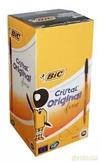 Długopis Cristal Original Fine czarny display 50 sztuk