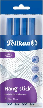 Długopis Pelikan Hang Stick niebieski 4 sztuki