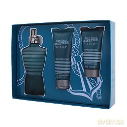 Jean Paul Gaultier Le Male Zestaw - woda toaletowa 125 ml spray + balsam po goleniu 50 ml + żel pod prysznic 75 ml [PERFUMY]