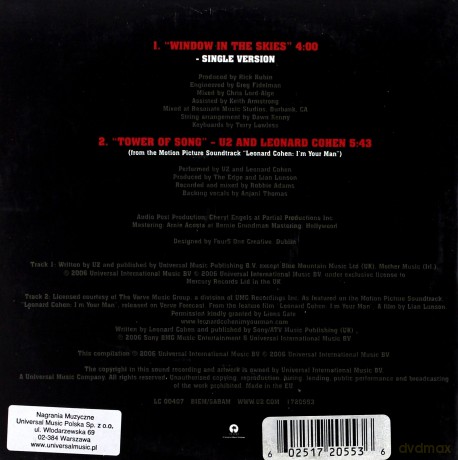 U2: Window In The Skies -Single (ecopack) [CD]