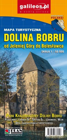 Dolina Bobru od Jeleniej Góry do Bolesławca. Mapa turystyczna, 1:50 000