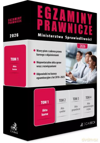 Egzaminy Prawnicze Ministerstwa Sprawiedliwości 2026. Tom 1. Akta karne [KSIĄŻKA]