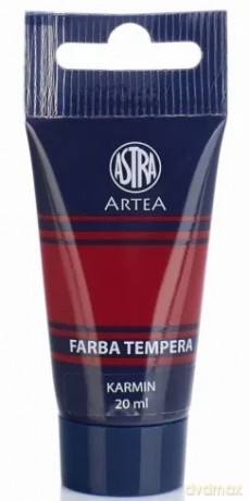 Farba tempera. Karmin, 20 ml