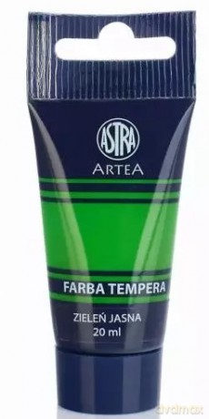 Farba tempera. Zieleń jasna, 20 ml