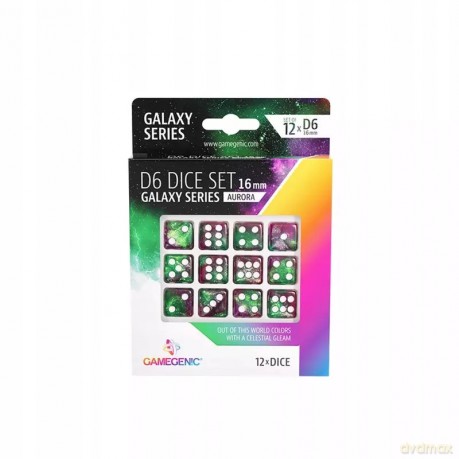 Gamegenic Galaxy Series Aurora D6 Dice Set 16 mm [GRA]