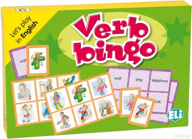 Gra językowa Angielski Verb bingo. Opr. karton [KSIĄŻKA]