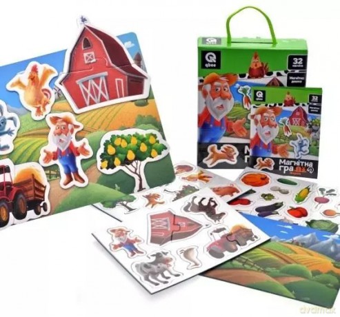Gra magnetyczna Farma. 32 magnesy + tablica [GRA]