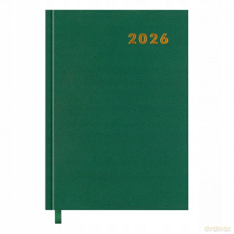 Kalendarz książkowy 2026 A5 Easy zielony [KALENDARZ]