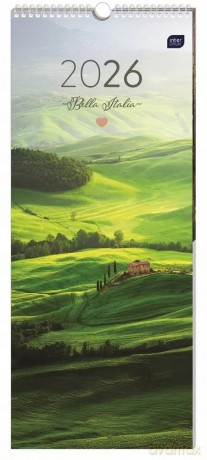 KALENDARZ ŚCIENNY 17x41 cm PASKOWY na rok 2026 KWIATY [KALENDARZ]