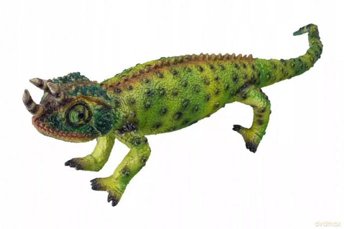 Kameleon Jacksona Zabawka Ręcznie Malowana Długośc 58cm