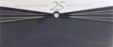Karnet na 25 rocznicę ślubu