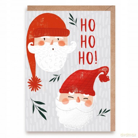 Kartka świąteczna Bożonarodzeniowa z Mikołajem "Ho Ho Ho!"