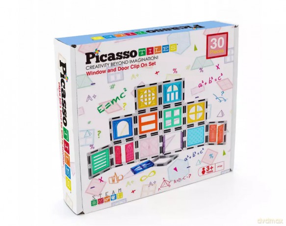 Klocki magnetyczne konstrukcyjne 30 el Picasso Tiles edukacyjne [KLOCKI]