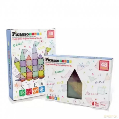 Klocki magnetyczne konstrukcyjne 48el Picasso Tiles duże EDUKACYJNE dzieci [KLOCKI]