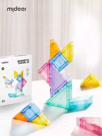 Klocki magnetyczne Mideer Klocki magnetyczne mideer Tangram 3D z klepsydrą 7 el 7 [KLOCKI]
